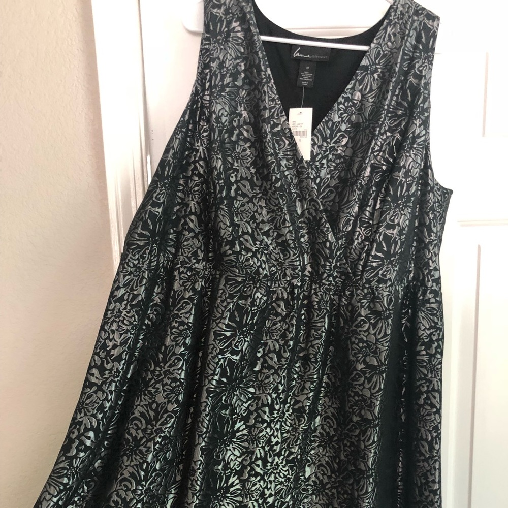Lane Bryant silver and black dress